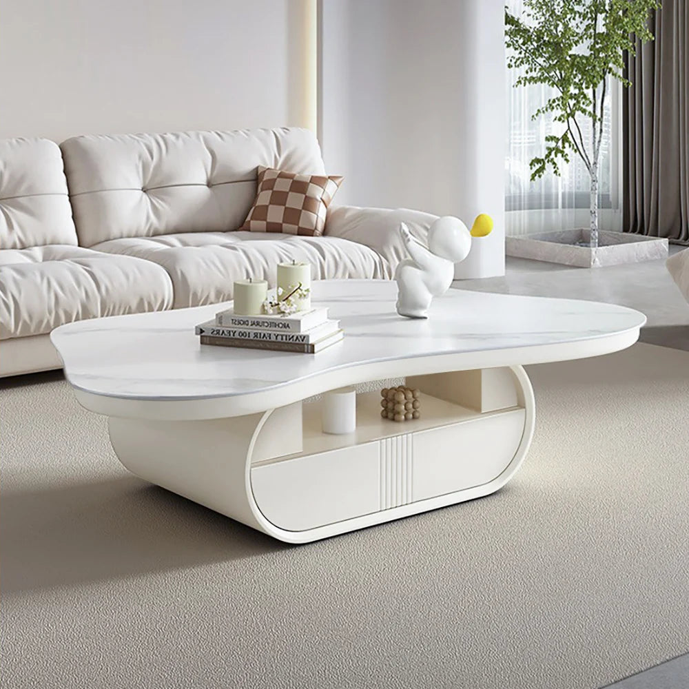 Elvoria Solid Wood Cloud Coffee Table