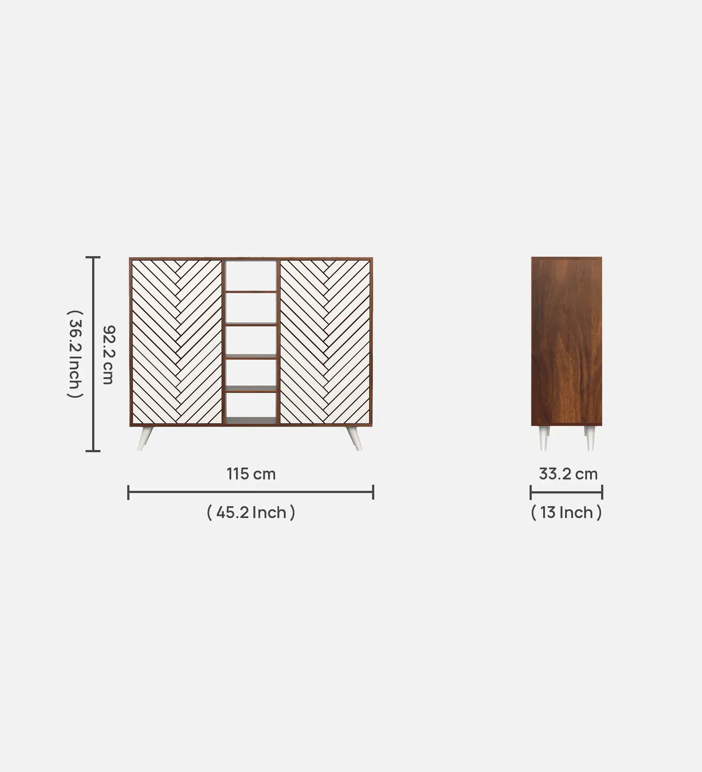 Elvoria White Storage Cabinet