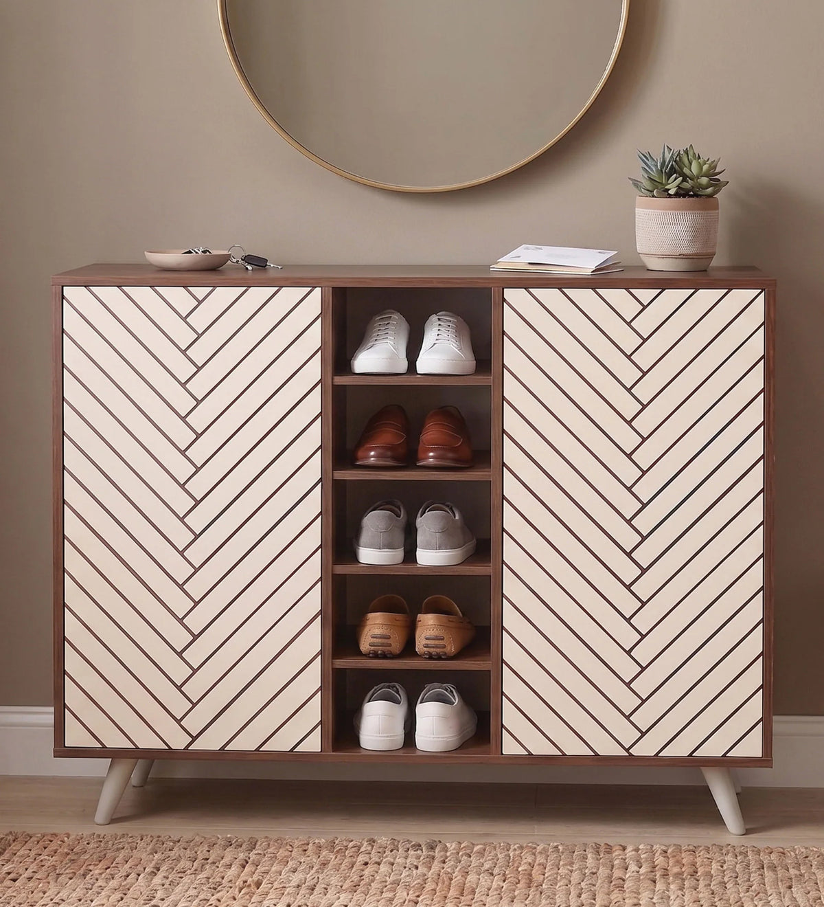 Elvoria White Storage Cabinet