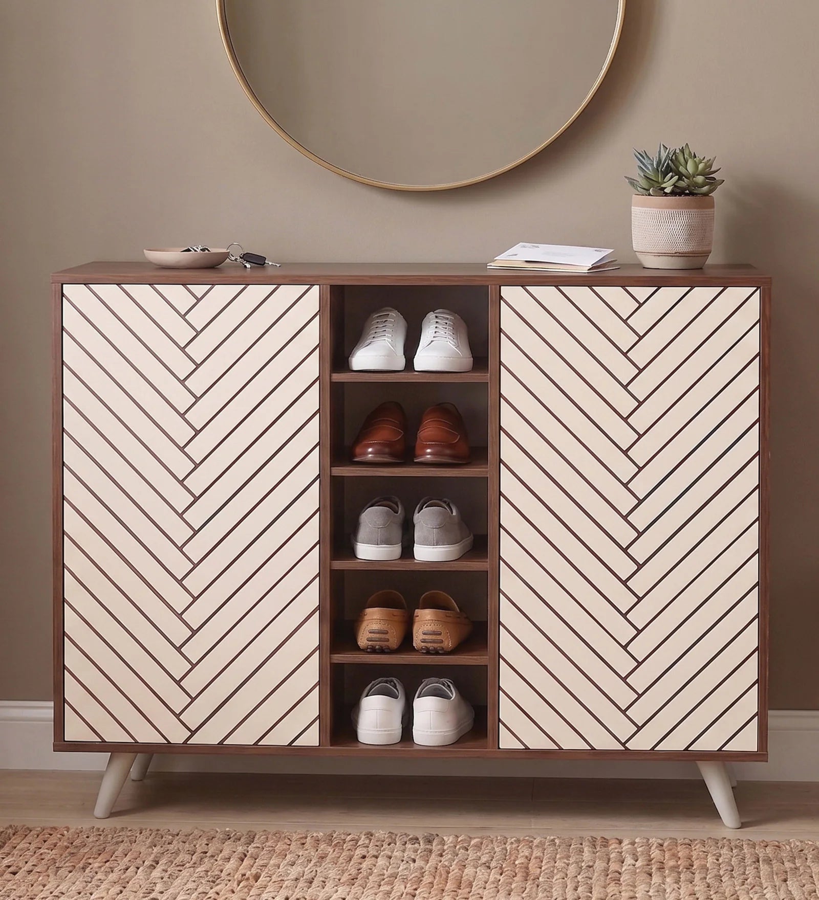 Elvoria White Storage Cabinet