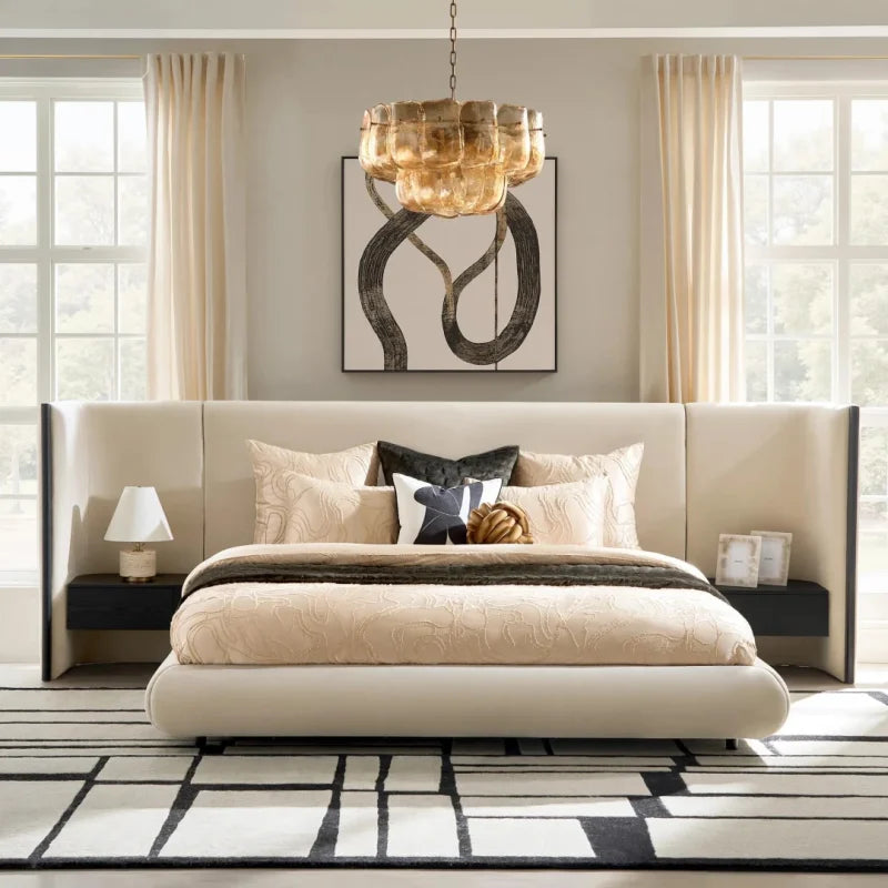 Royal Panel Noir Bed With Side Table