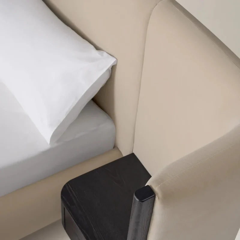 Royal Panel Noir Bed With Side Table