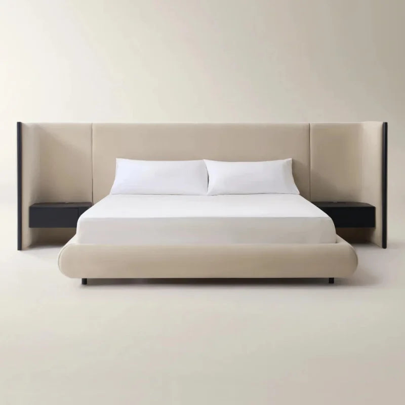 Royal Panel Noir Bed With Side Table