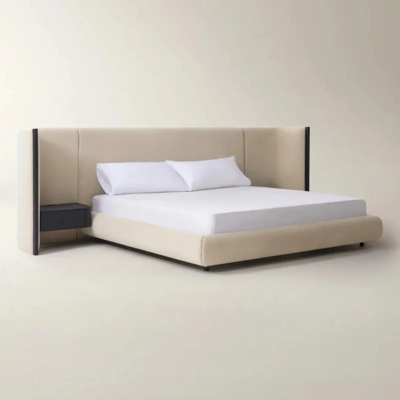 Royal Panel Noir Bed With Side Table