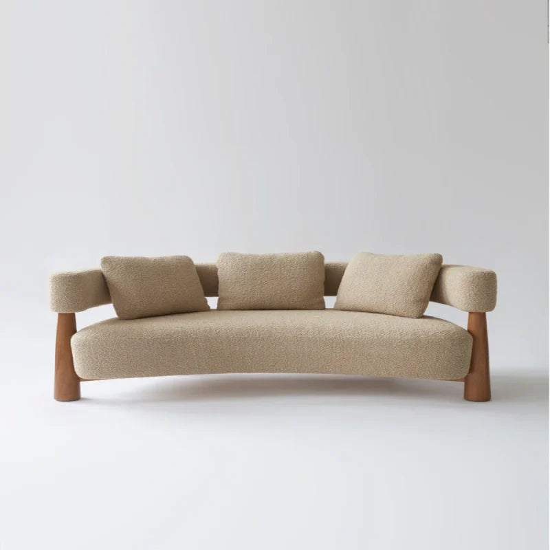 Fjord Curved Bouclé Sofa