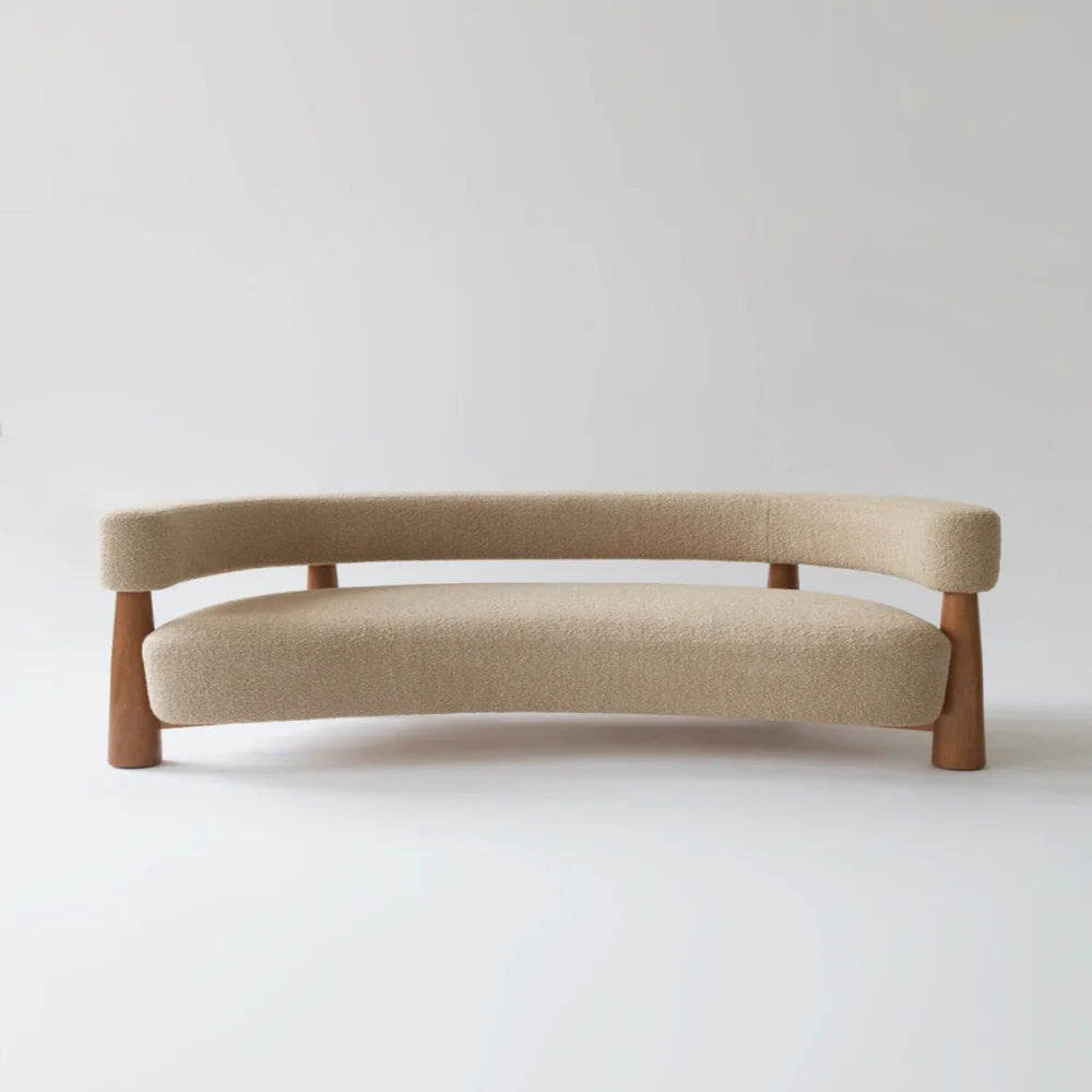 Fjord Curved Bouclé Sofa