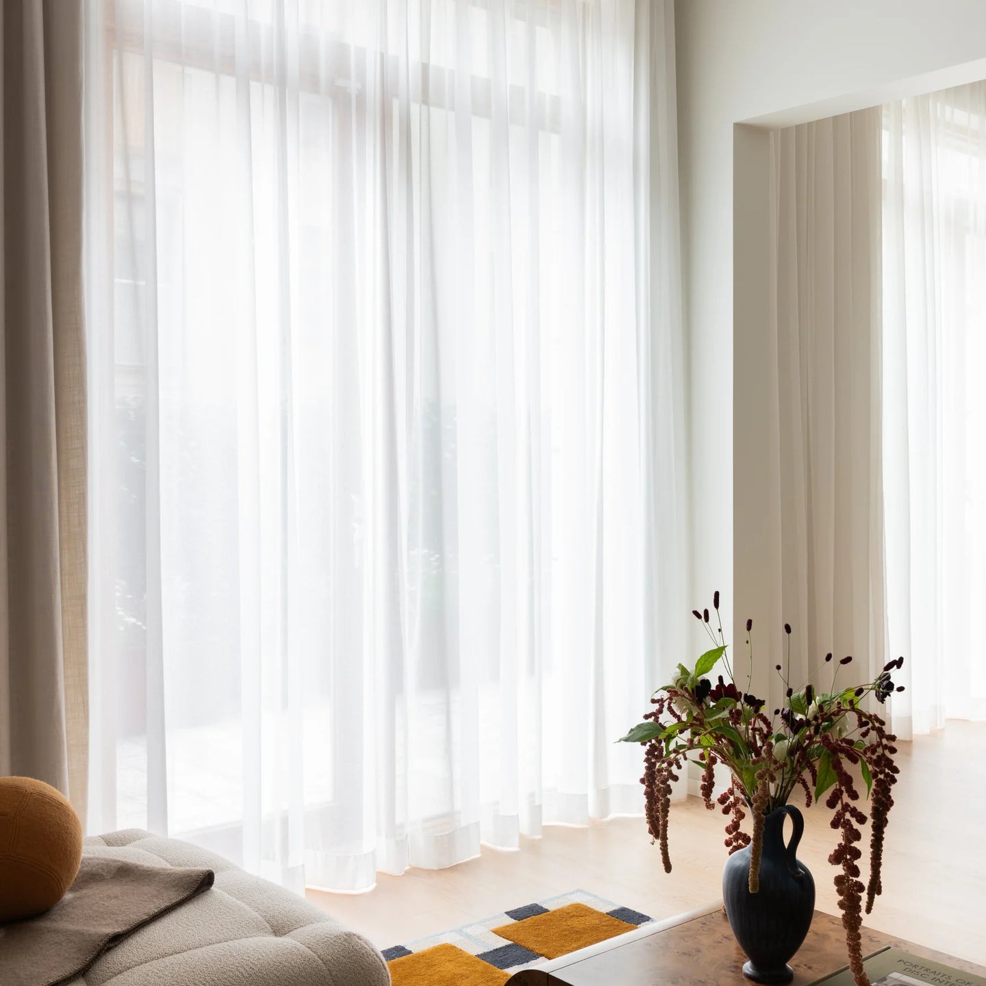 Elite sheer curtain - pure white
