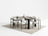 Modern 6-Seater Dining Set with White Bouclé Upholstered Chairs Showroom display