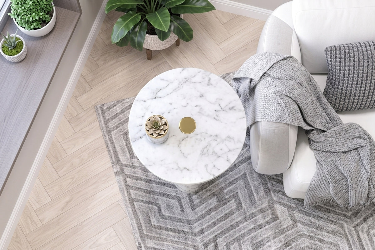 Marble Top Side Table Showroom Display