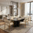 Modern Luxe Dining Set – Black & Gold Elegance with 7 Chairs