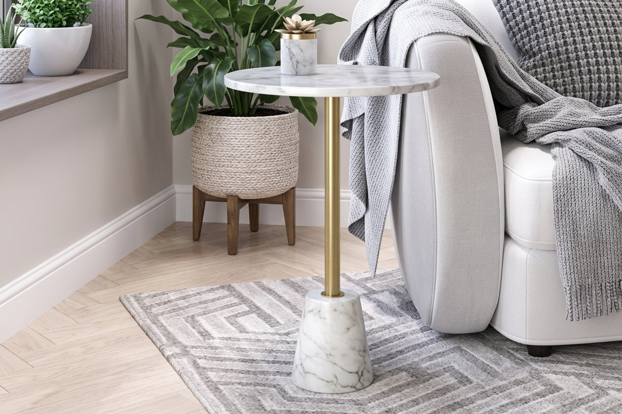 Marble Top Side Table Showroom Display