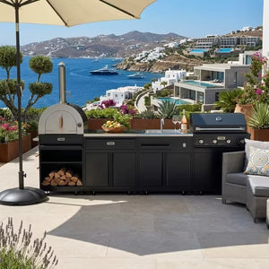 Thor Kitchen 4-Piece Modular Outdoor Kitchen Island - Grey