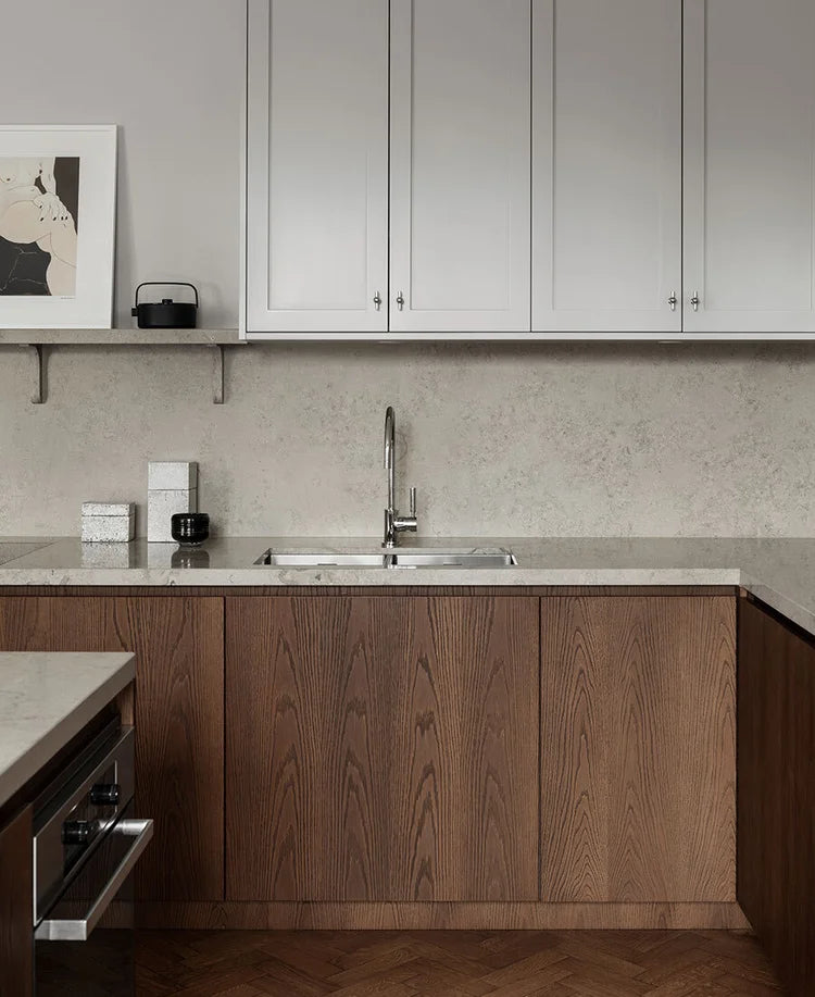 Harmonious Shaker Kitchen with Stained Oak