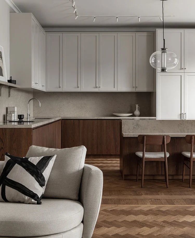 Harmonious Shaker Kitchen with Stained Oak