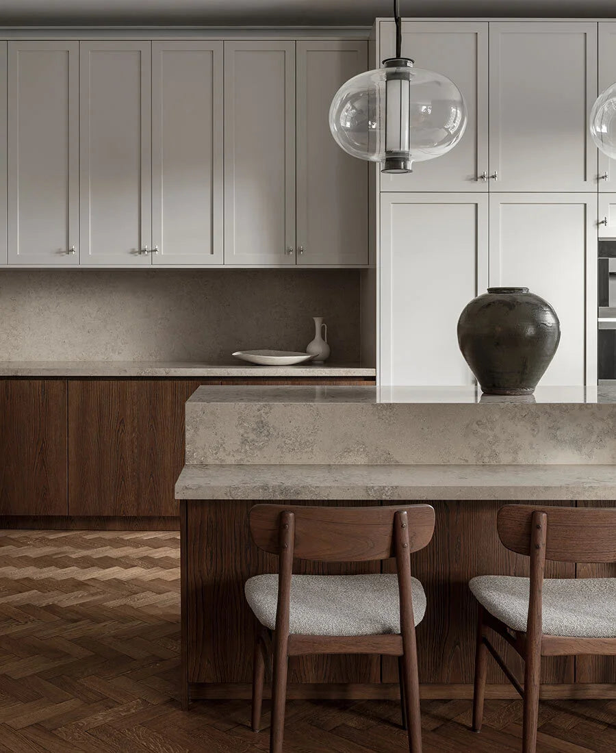 Harmonious Shaker Kitchen with Stained Oak