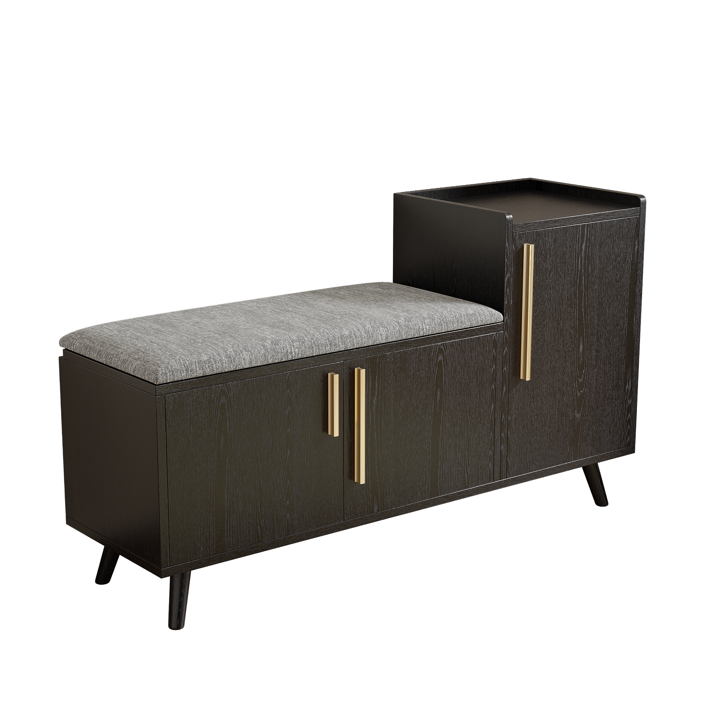 Harper Black Shoe Rack Bench