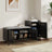 Harper Black Shoe Rack Bench