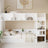 Harper White Wooden Bunk Bed with Storage