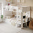 Harper White Wooden Bunk Bed with Storage