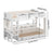 Harper White Wooden Bunk Bed with Storage