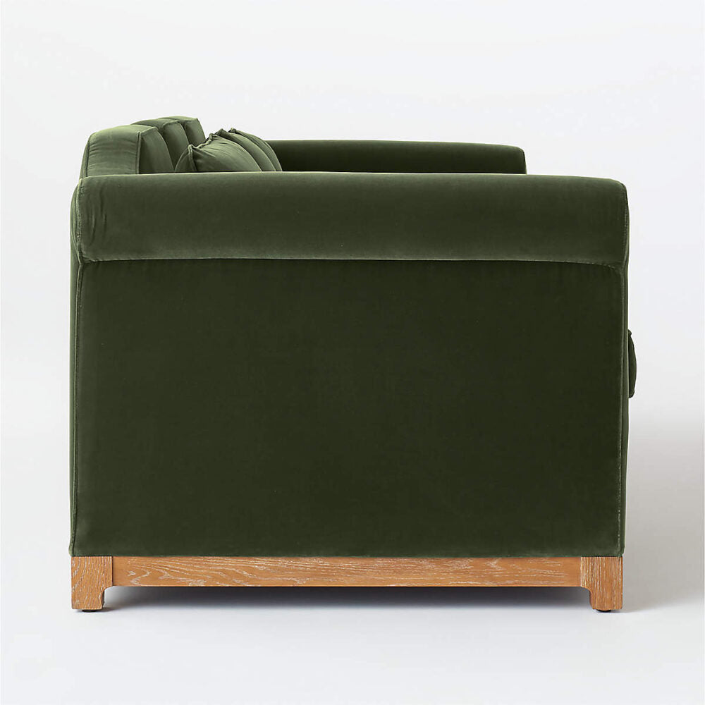 Hartwel Green Velvet Sofa