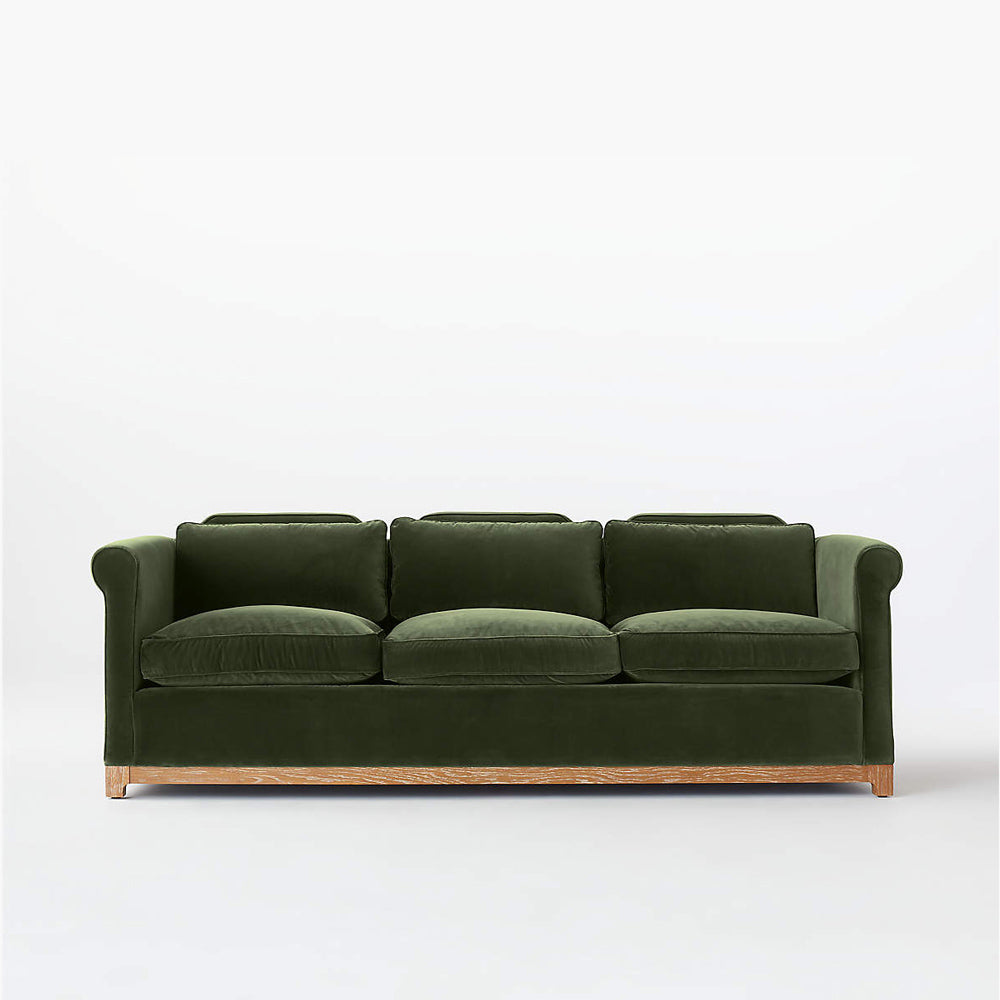 Hartwel Green Velvet Sofa