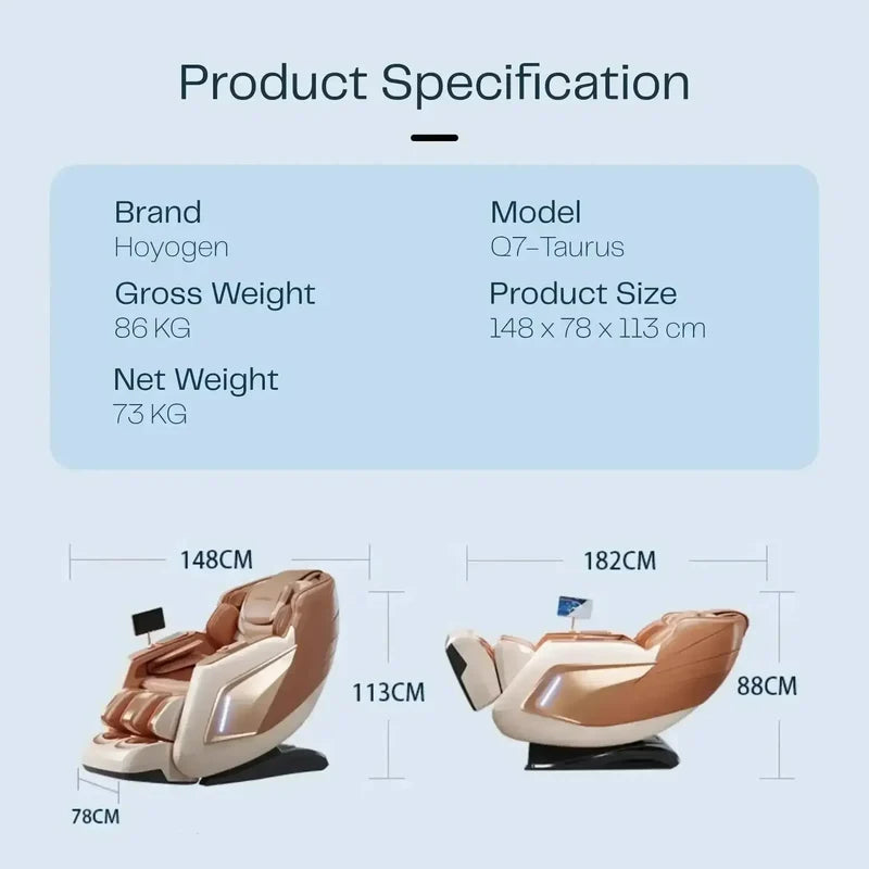 TAURUS Hoyogen Massage Chair (Champagne)
