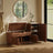 Hudson Walnut Shoe Rack Bench