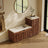 Hudson Walnut Shoe Rack Bench