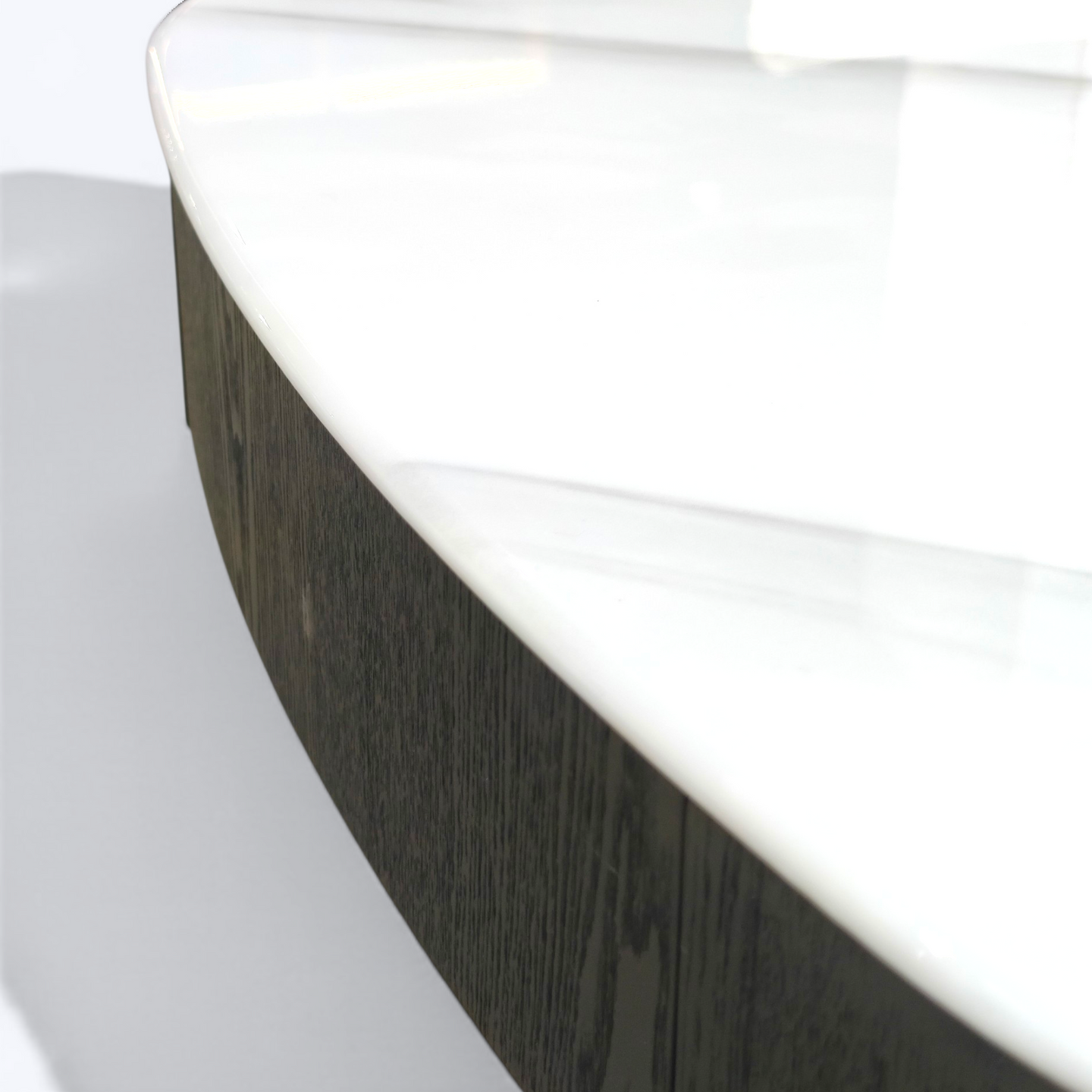 Marble-Top Coffee Table with Dual Drawers