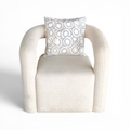 Curved Cream Armchair
