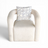Curved Cream Armchair