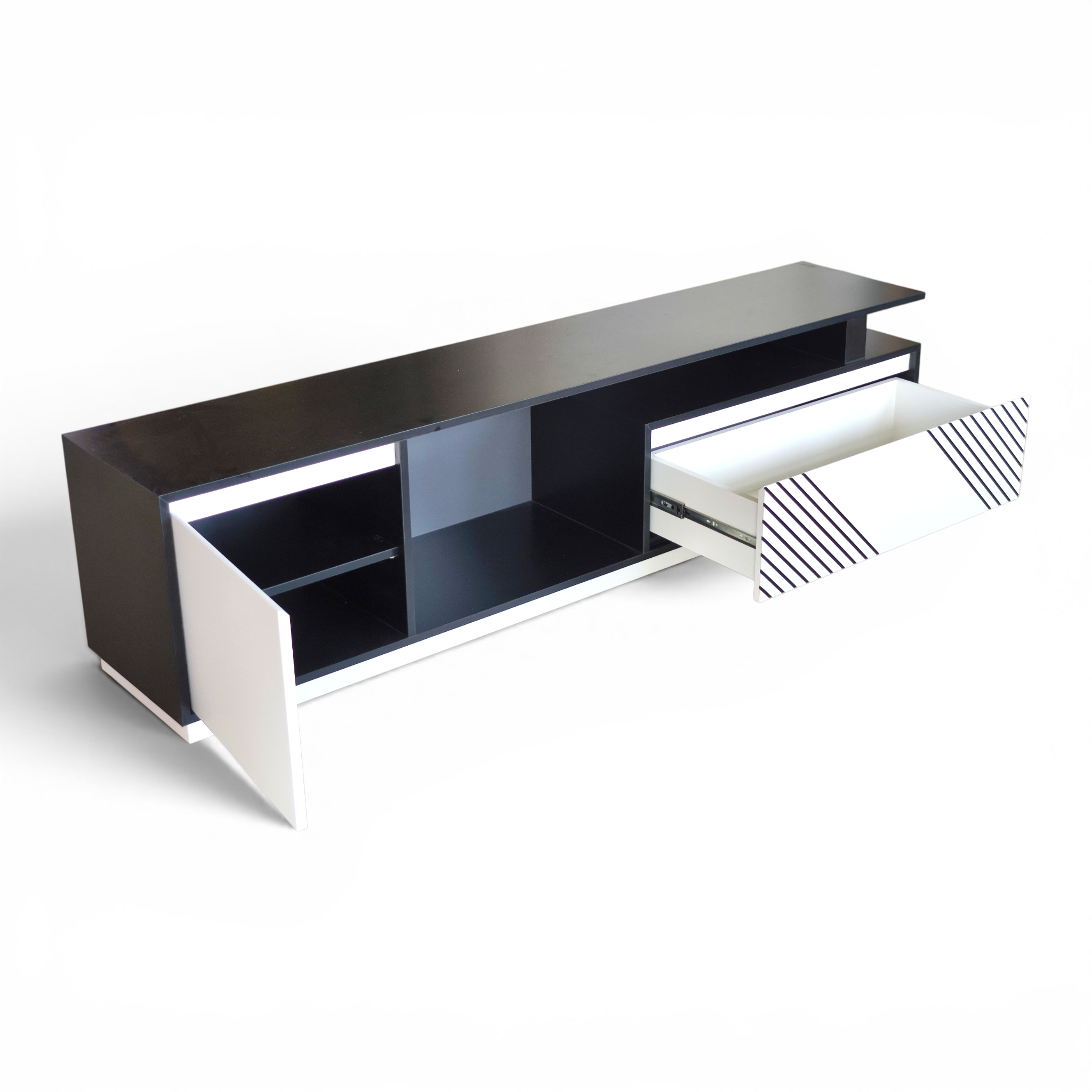 Black & White Modern TV Console