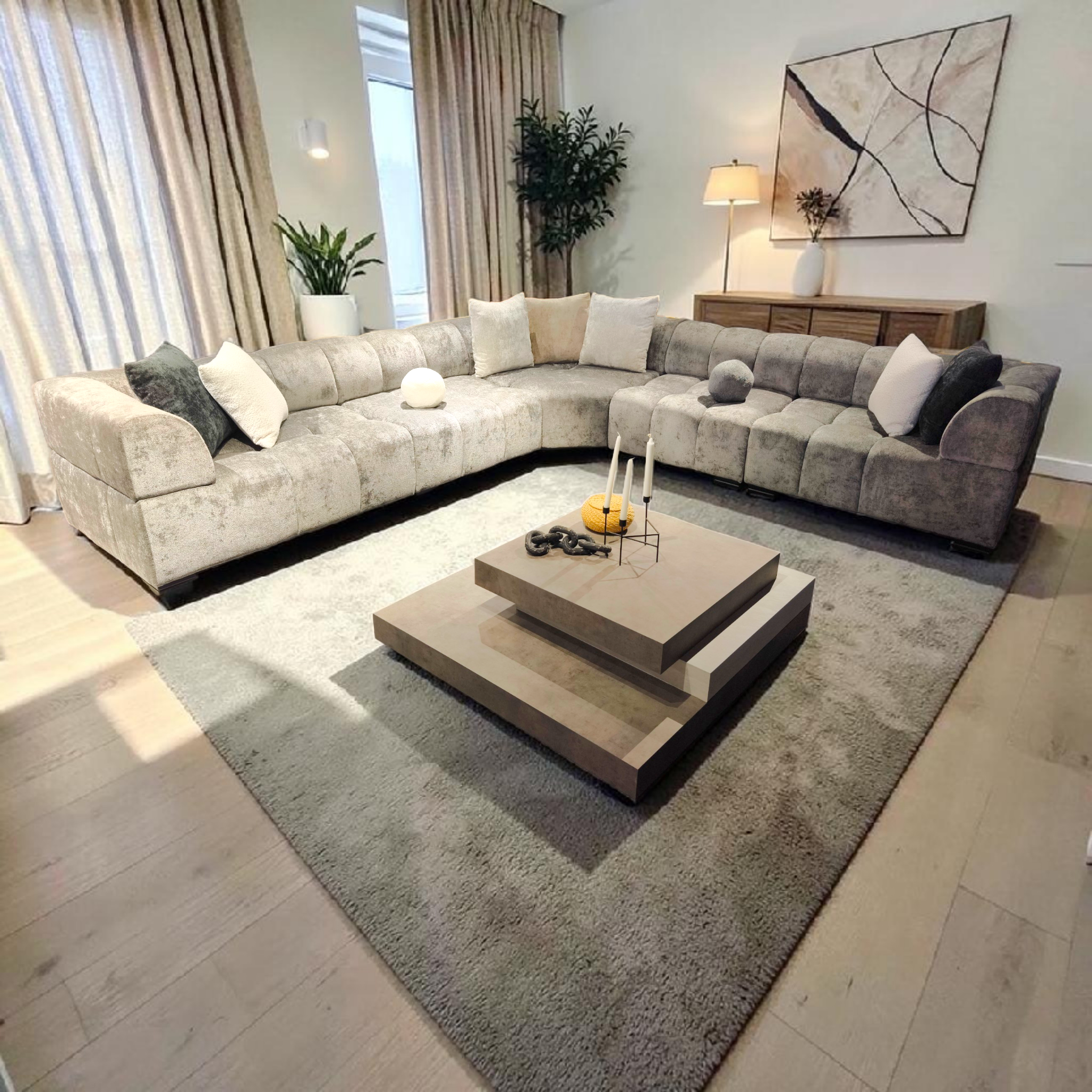 Tiered Concrete Coffee Table