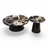 Black & White Marble Nesting Tables 1+1