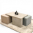Harver Coffee Table with Upholstered Ottomans (Enjoy a one-time discount on limited stock)