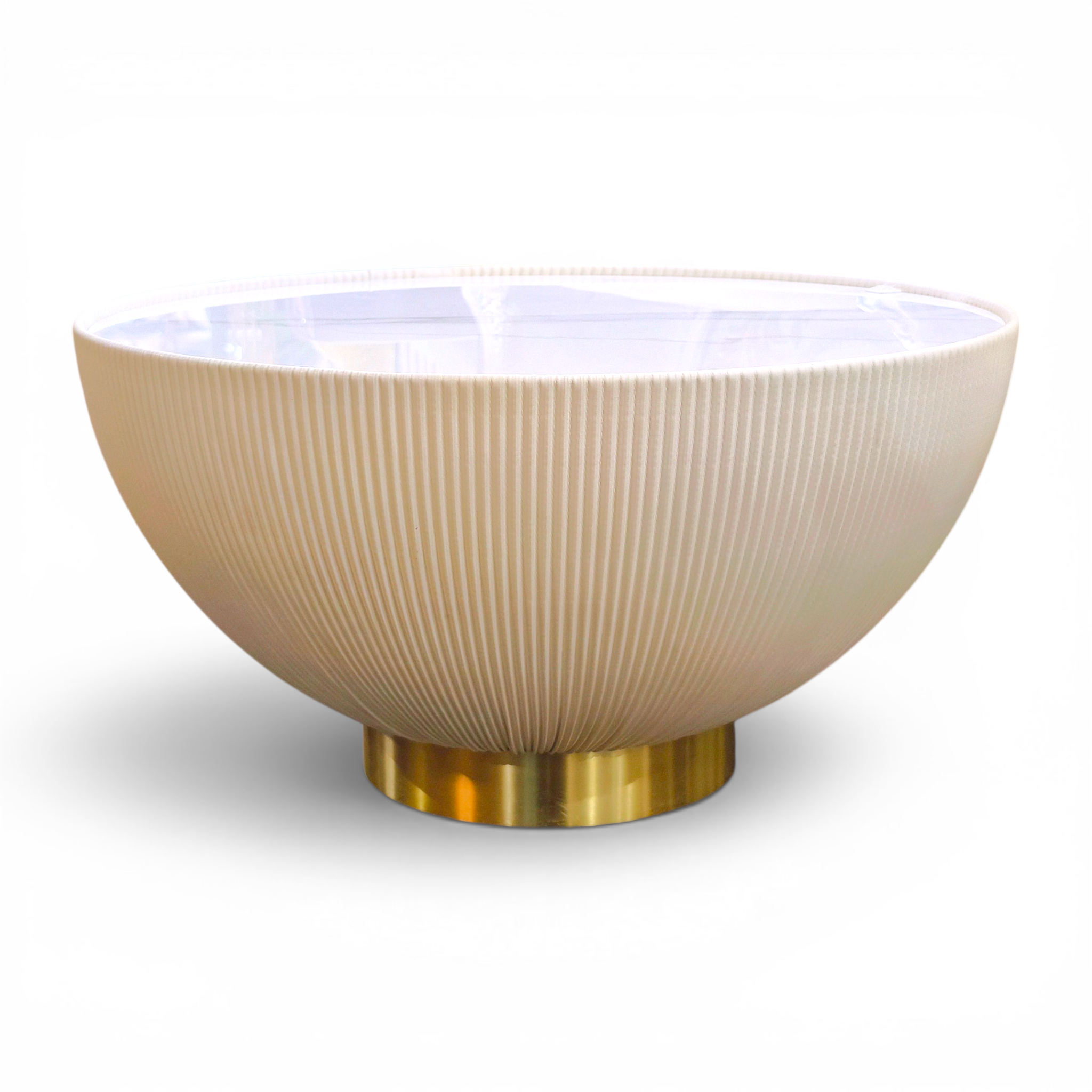 Marble-Topped Bowl Coffee Table