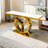 Modern Gold Ring Marble Table
