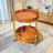 Modern Leather‑Finish Serving Cart