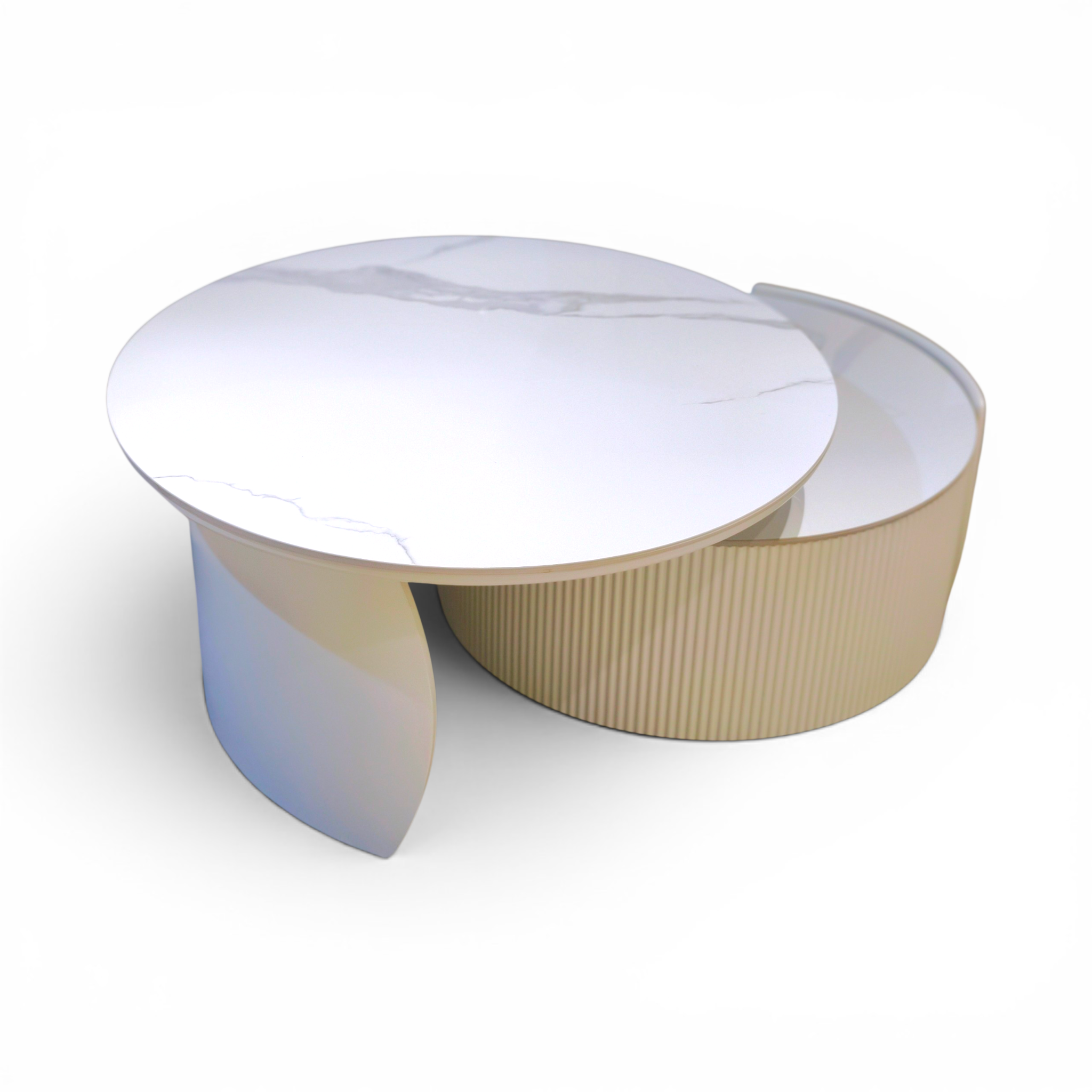 Modern Two‑Tier Marble Coffee Table