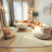 Modern 3+3 Seater Curved Sectional Sofa in Dual‑Tone Upholstery
