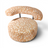 Contemporary Round Accent Chair with Geometric Tan‑and‑White Upholstery