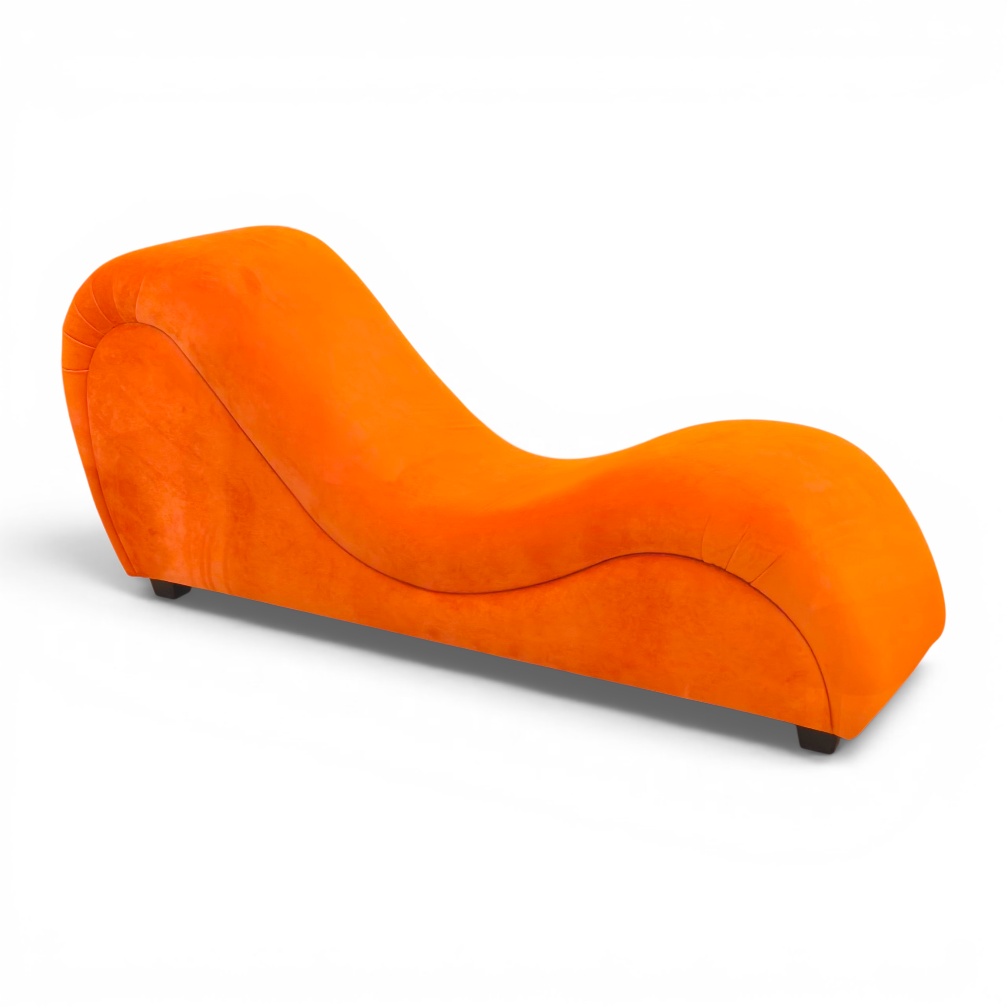 Modern Wave‑Form Lounge Chair in Vibrant Orange Upholstery