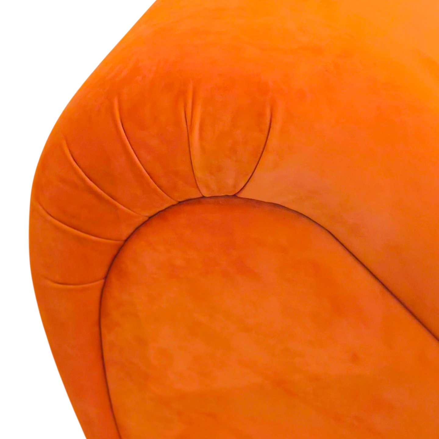 Modern Wave‑Form Lounge Chair in Vibrant Orange Upholstery