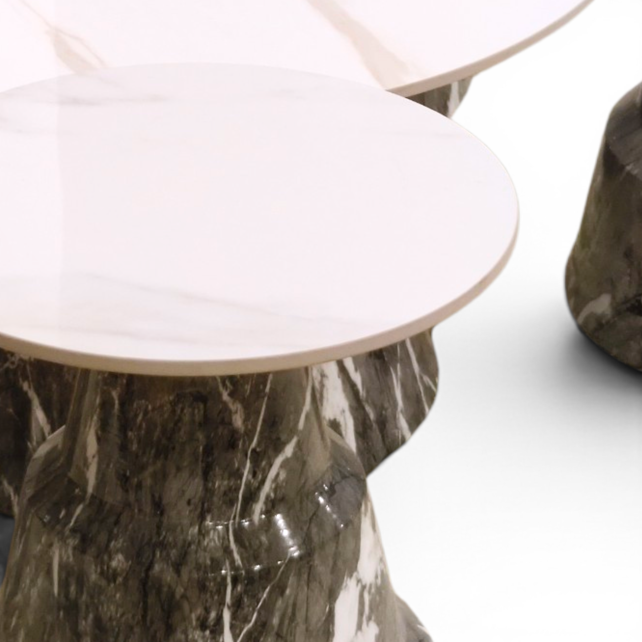 Sculpted Stone Nesting Tables – Modern Luxury Set