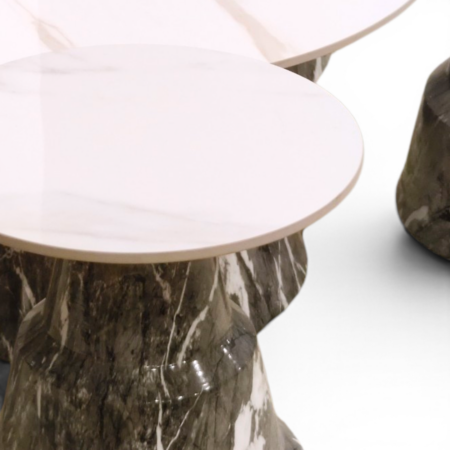 Sculpted Stone Nesting Tables – Modern Luxury Set