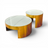 Gold Base Round Coffee Tables with Marble Tops – Luxury Modern Pair