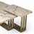 Two‑Tier Marble Coffee Table with Gold Geometric Base – Modern Luxury Design