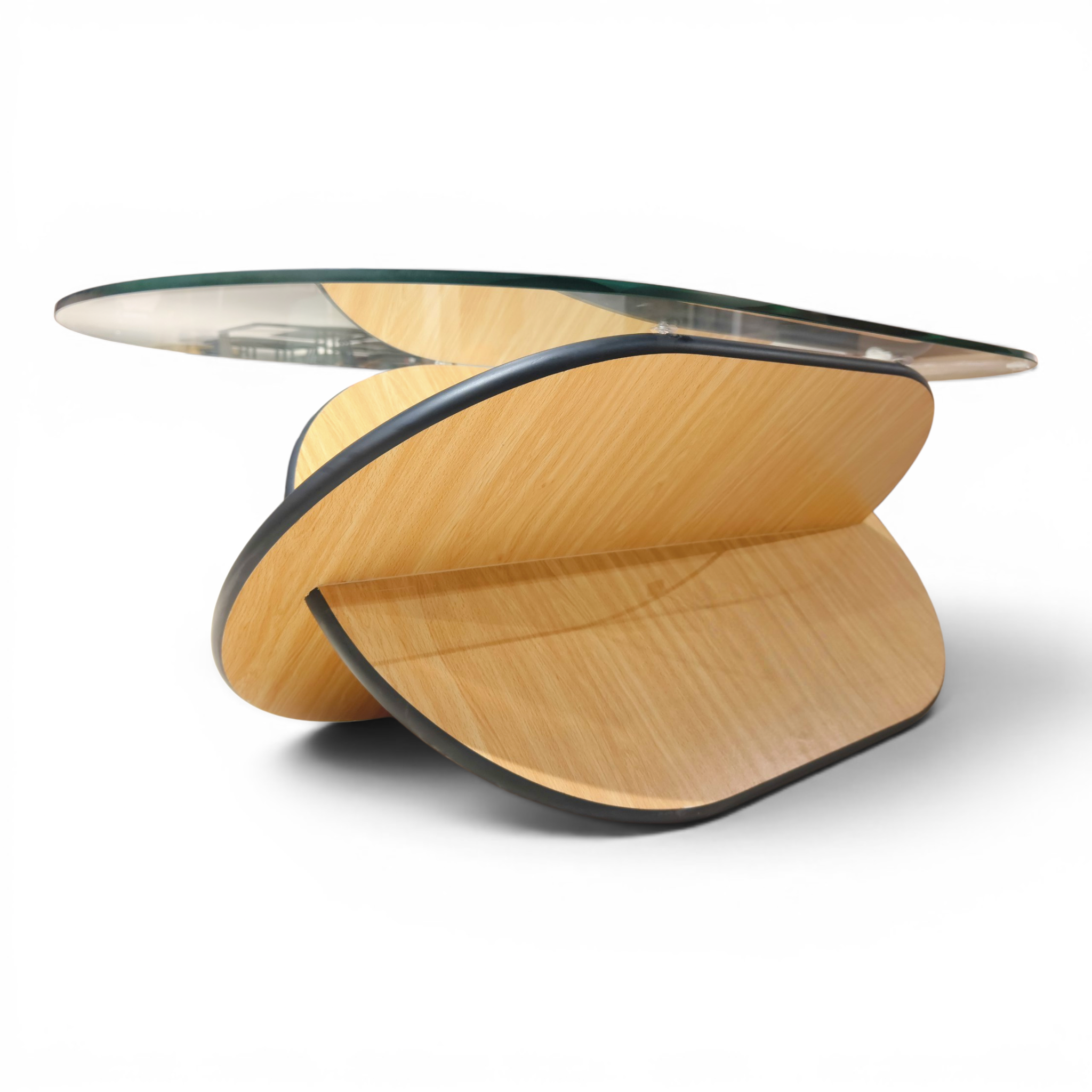 HelixWave Glass Table