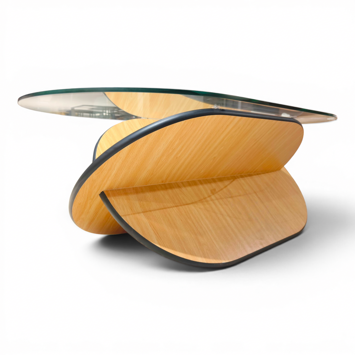HelixWave Glass Table